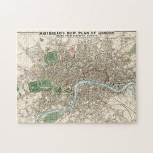 Vintage Karta of London England (1853) Pussel