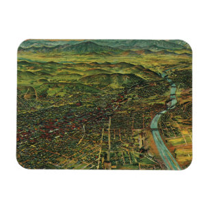 Vintage karta över Los Angeles, Kalifornien och fl Magnet