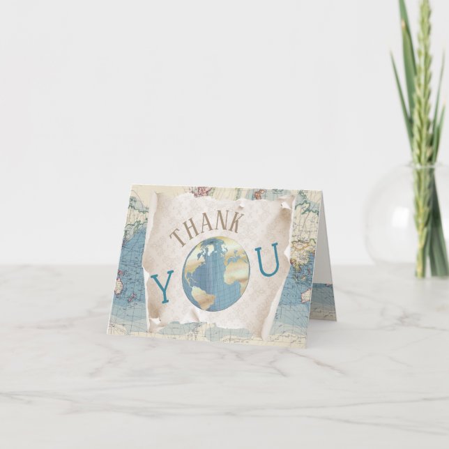 Vintage Karta tackkort (Framsida)