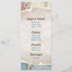 Vintage Kartbaby Shower Menyer