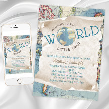 Vintage Kartbabyfestinladningar