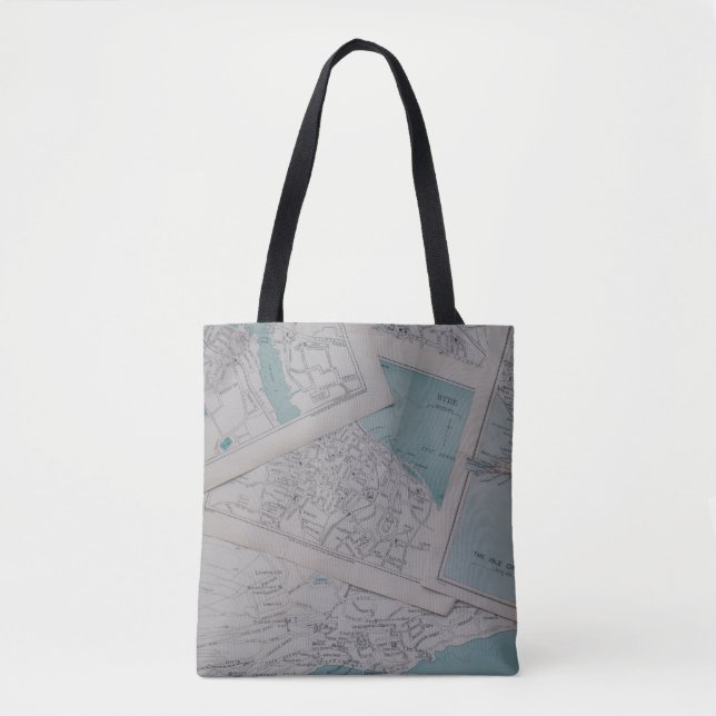 Vintage Kartografens Dröm Totebag Tygkasse (Framsida)