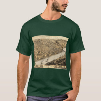 Vintage kartografisk karta över Kansas City 1869 T Shirt
