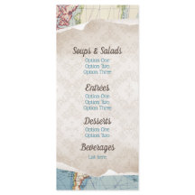 Vintage Kartor Baby Shower Menyer