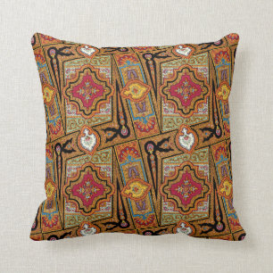 Vintage Kashmir Mönster Design Kudde