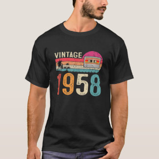 Vintage Kassett 1958 Born 64:e födelsedagen T Shirt