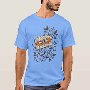 Vintage kassettband Floral Botanisk T Shirt
