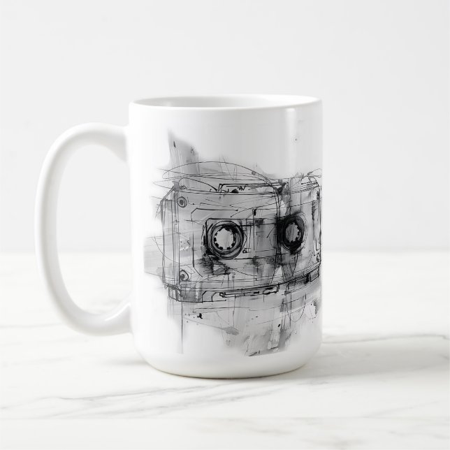 Vintage Kassettband Kaffemugg (Vänster)