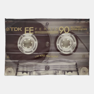 Vintage kassettband kökshandduk