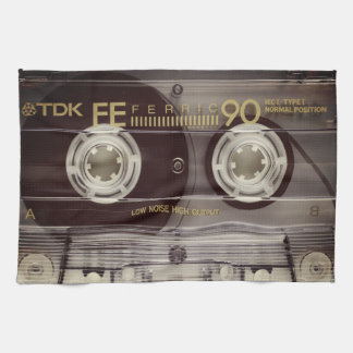 Vintage kassettband kökshandduk
