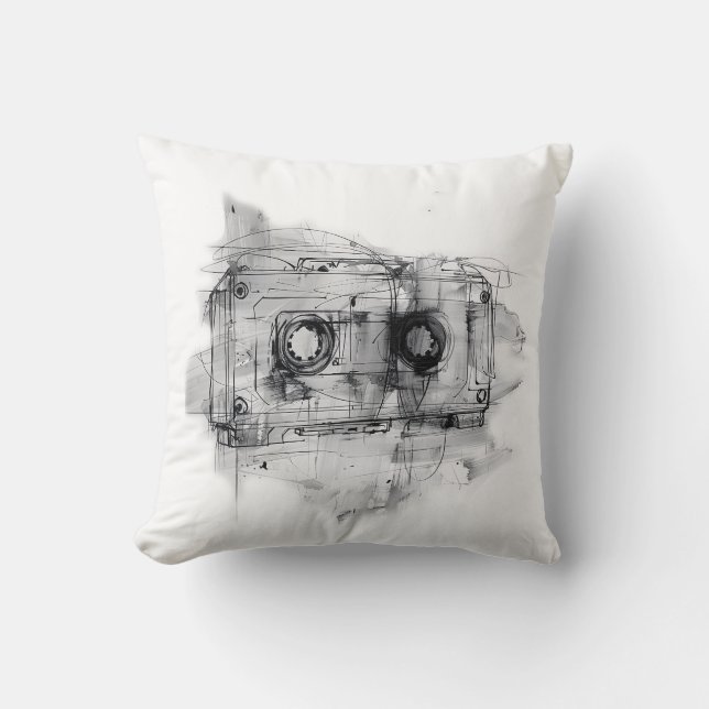 Vintage Kassettband Kudde (Framsida)