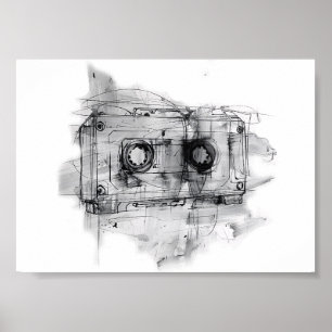 Vintage Kassettband Poster
