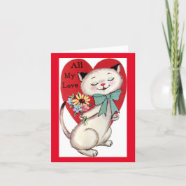 Vintage Kat Valentine Card Helgkort