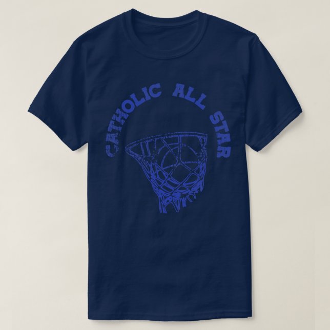 Vintage katolsk All Basketball Practice Tee (Design framsida)