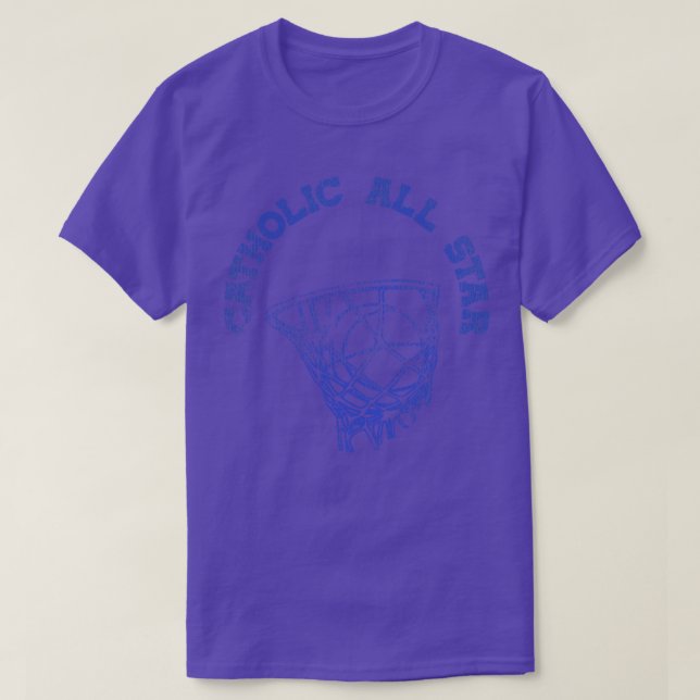 Vintage katolsk All Basketball Practice Tee (Design framsida)