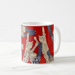 Vintage Katt Fabriksmugg Kaffemugg