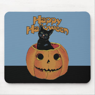 Vintage Katt i Jacken'o'Lantern Musmatta