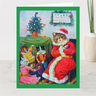 Vintage katt jul, Louis Wain Kort