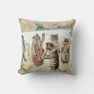 Vintage Katt Julsång Louis Wain Konst Kudde