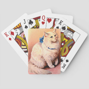 Vintage Katt med blått ben Spelkort