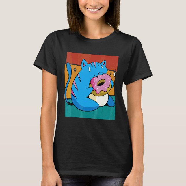 Vintage Katt Munkorg T Shirt (Framsida)