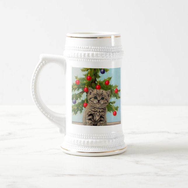 Vintage Katt och Julgran Sejdel (Vänster)