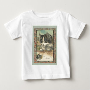 Vintage katt och mus "väntar på mig"? tee