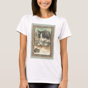 Vintage katt och mus "väntar på mig"? tröja