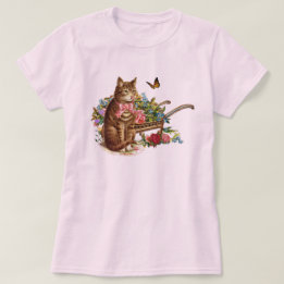 Vintage Katt och Ro Rosa T Shirt