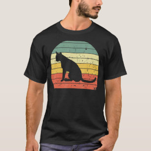 Vintage Katt Retro Cat Silhouette Animal 70 s 80 T Shirt