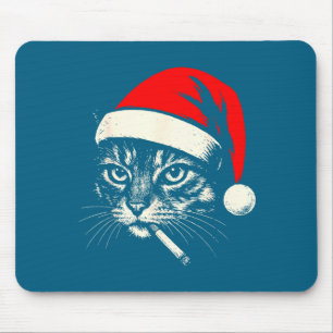 Vintage Katt Rökande Cigaretter Jul Katt Santa Musmatta