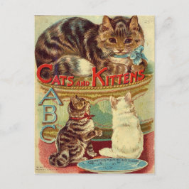 Vintage katter vykort för sött djur