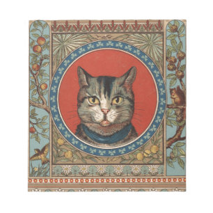 Vintage Kattliv för Kitty Cat Klassisk Victorian Anteckningsblock
