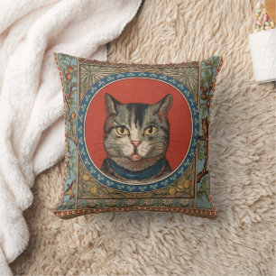 Vintage Kattliv för Kitty Cat Klassisk Victorian Kudde