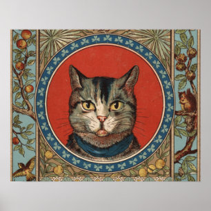 Vintage Kattliv för Kitty Cat Klassisk Victorian Poster