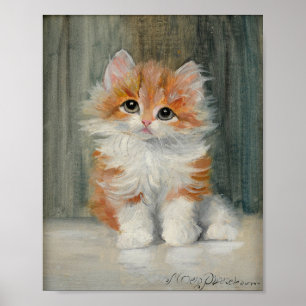 Vintage Kattmålning Poster