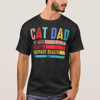Vintage Kattpappa Man-Myth Snabbdealer Fars Dag T Shirt