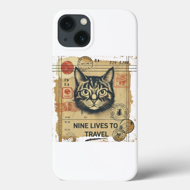 Vintage Kattpass: iphone case (Baksida)