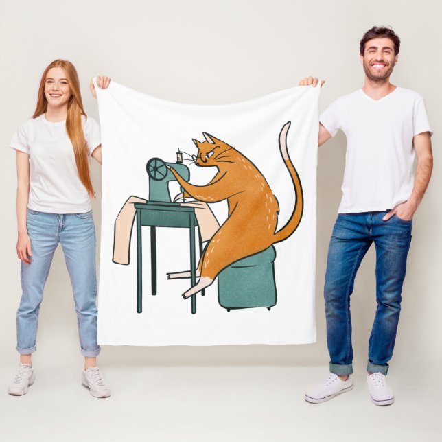 Vintage Kattsyta Fleecefilt (På plats)