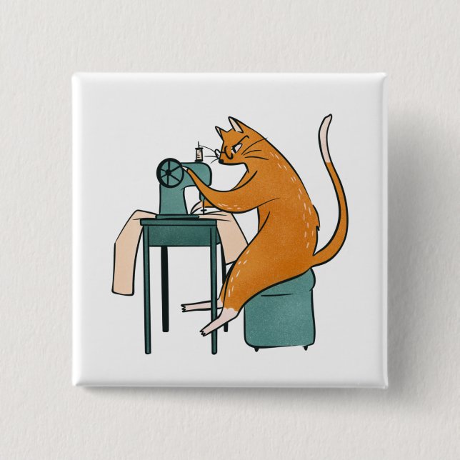 Vintage Kattsyta Knapp (Framsida)