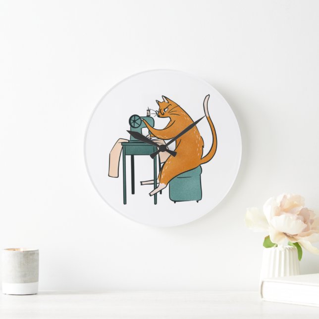 Vintage Kattsyta Stor Klocka (Hem)