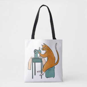 Vintage Kattsyta Tygkasse
