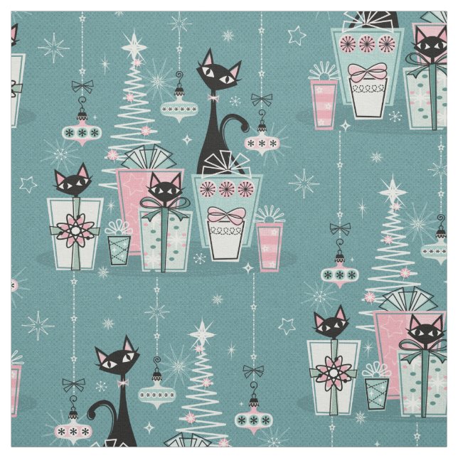 Vintage Kattunge jul II sxZ ©studioxtine Tyg (Provkarta)