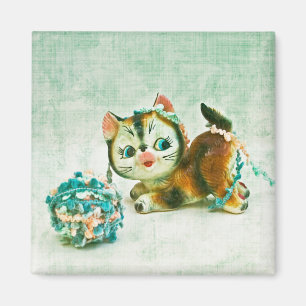Vintage Kattunge Magnet