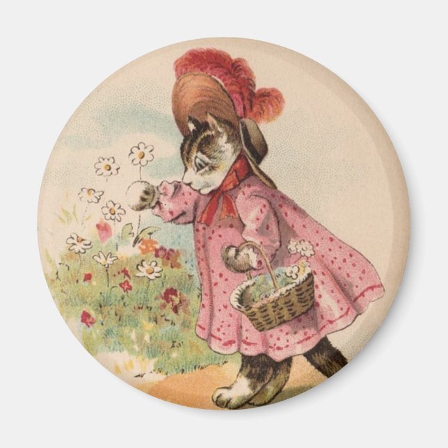 Vintage Kattunge Magnet (Framsidan)