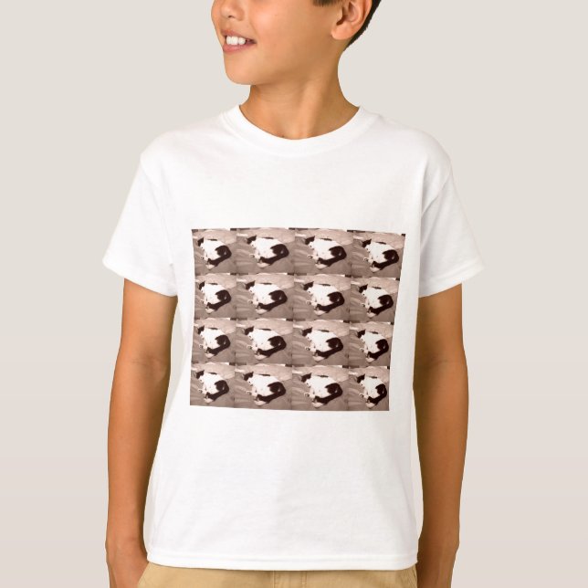 Vintage Kattunge/svart och vitt foto Tee (Framsida)