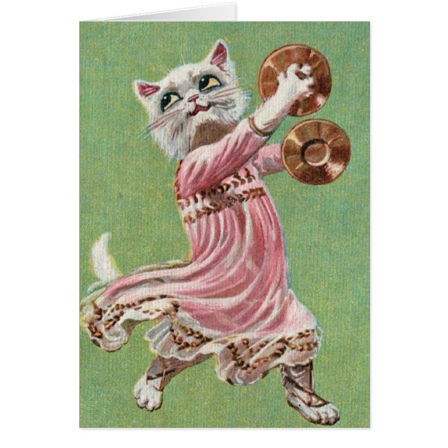 Vintage - kattungeHaremdansare, Hälsningskort (Framsidan)