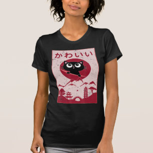 Vintage Kawaii Cat Anime Japansk Gift Girls Boys T Shirt