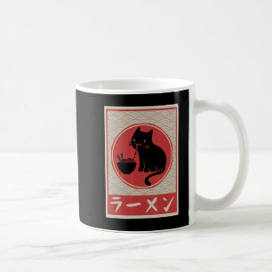 Vintage Kawaii Cat Ramen Anime Japansk gift Girls Kaffemugg