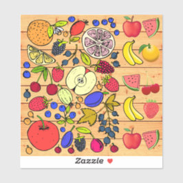Vintage Kawaii Fruit Sticker för barn Klistermärken